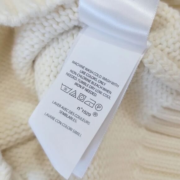 NEW Polo Ralph Lauren Iconic Embroidered American Flag Sweater in Ivory Size S - Picture 10 of 12